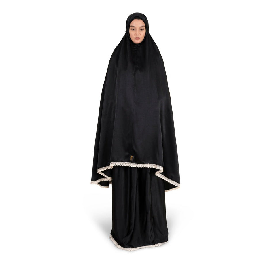 Silky 2 piece prayer set - Classic Black