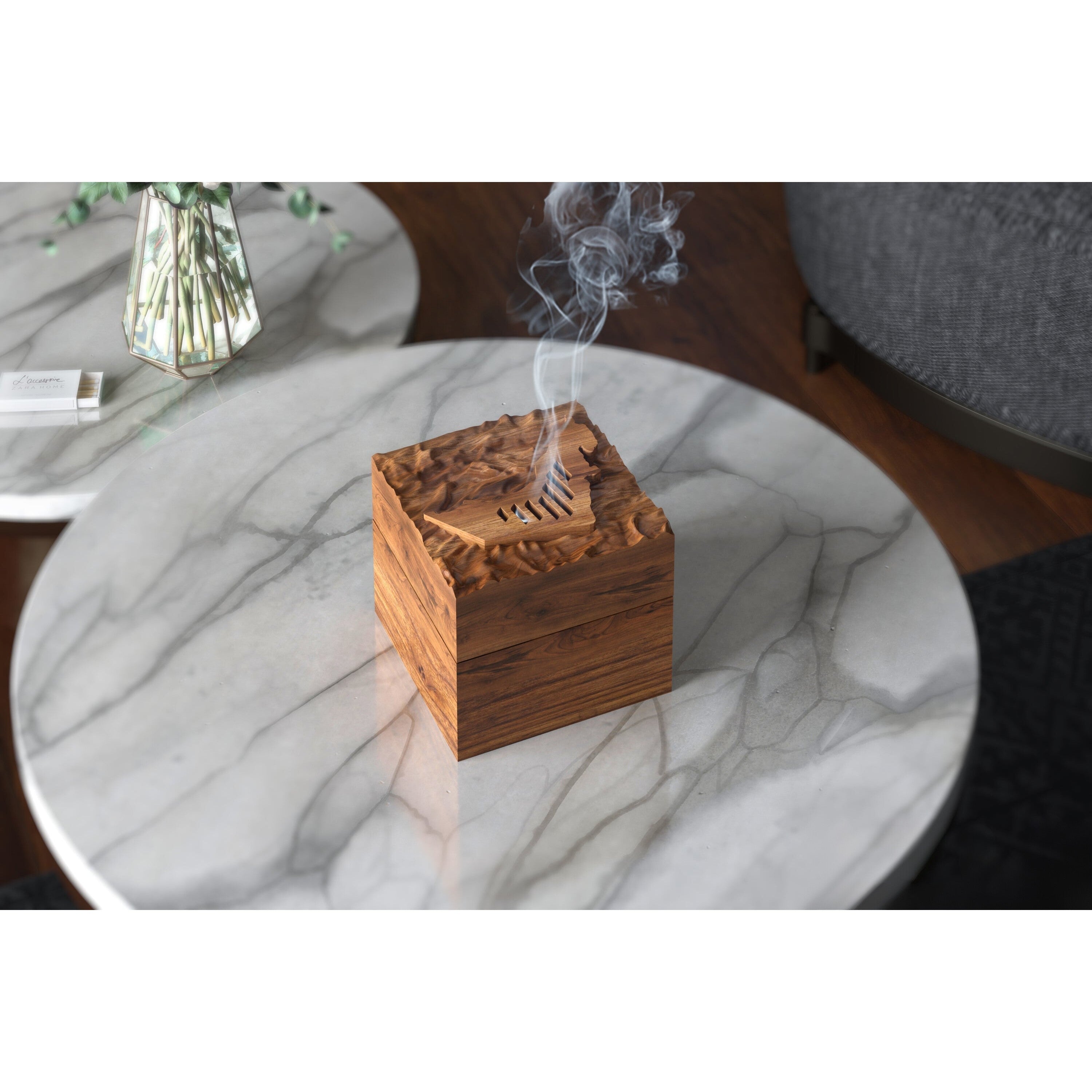 UAE Wooden Map Incense Burner