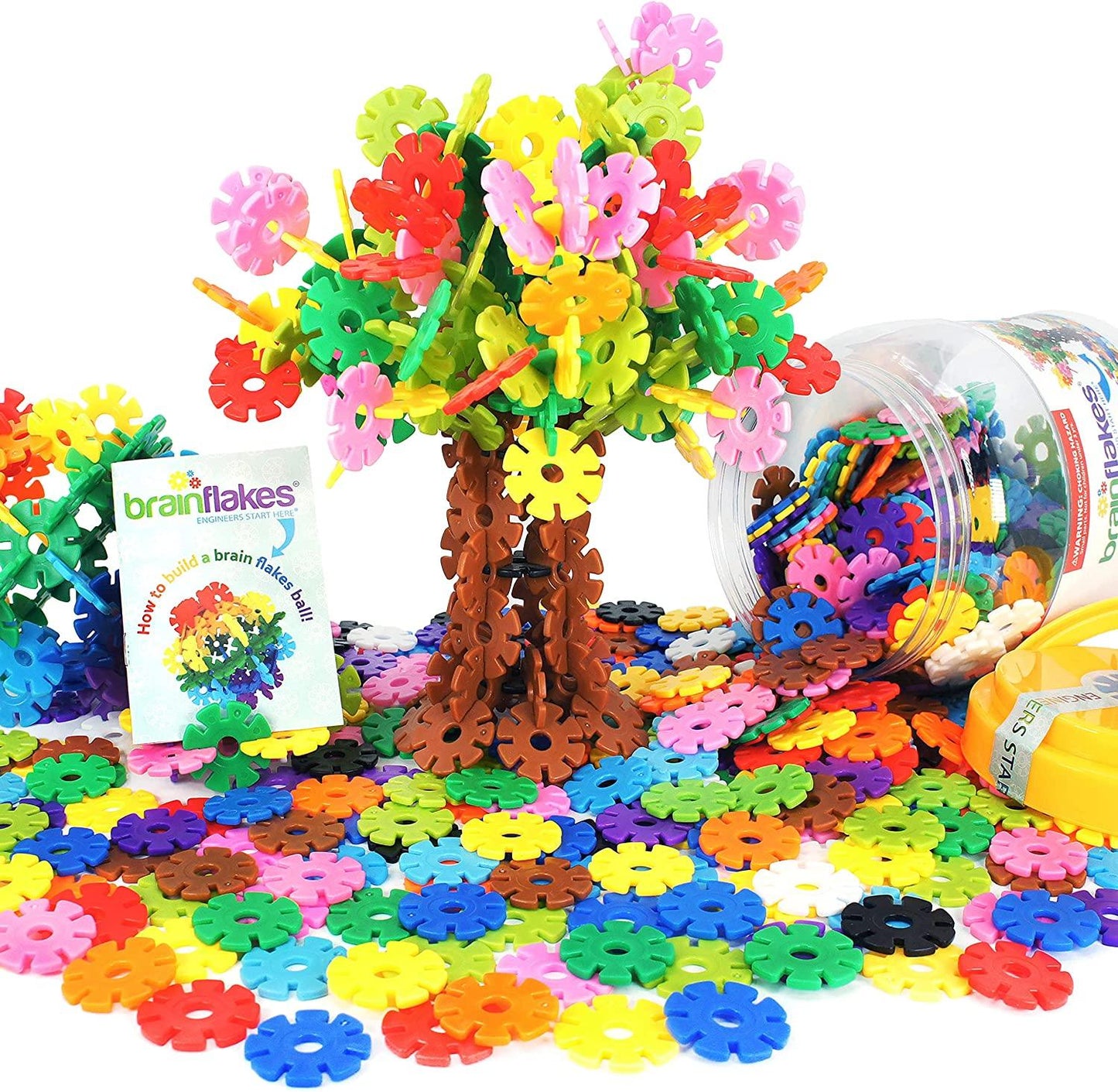 VIAHART Brain Flakes 500 Piece Interlocking Plastic Disc Set