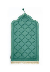 Velvet Foam Prayer Mat - Emerald Green - Hilalful