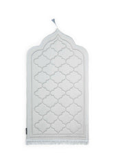 Velvet Foam Prayer Mat - Silver Grey - Hilalful