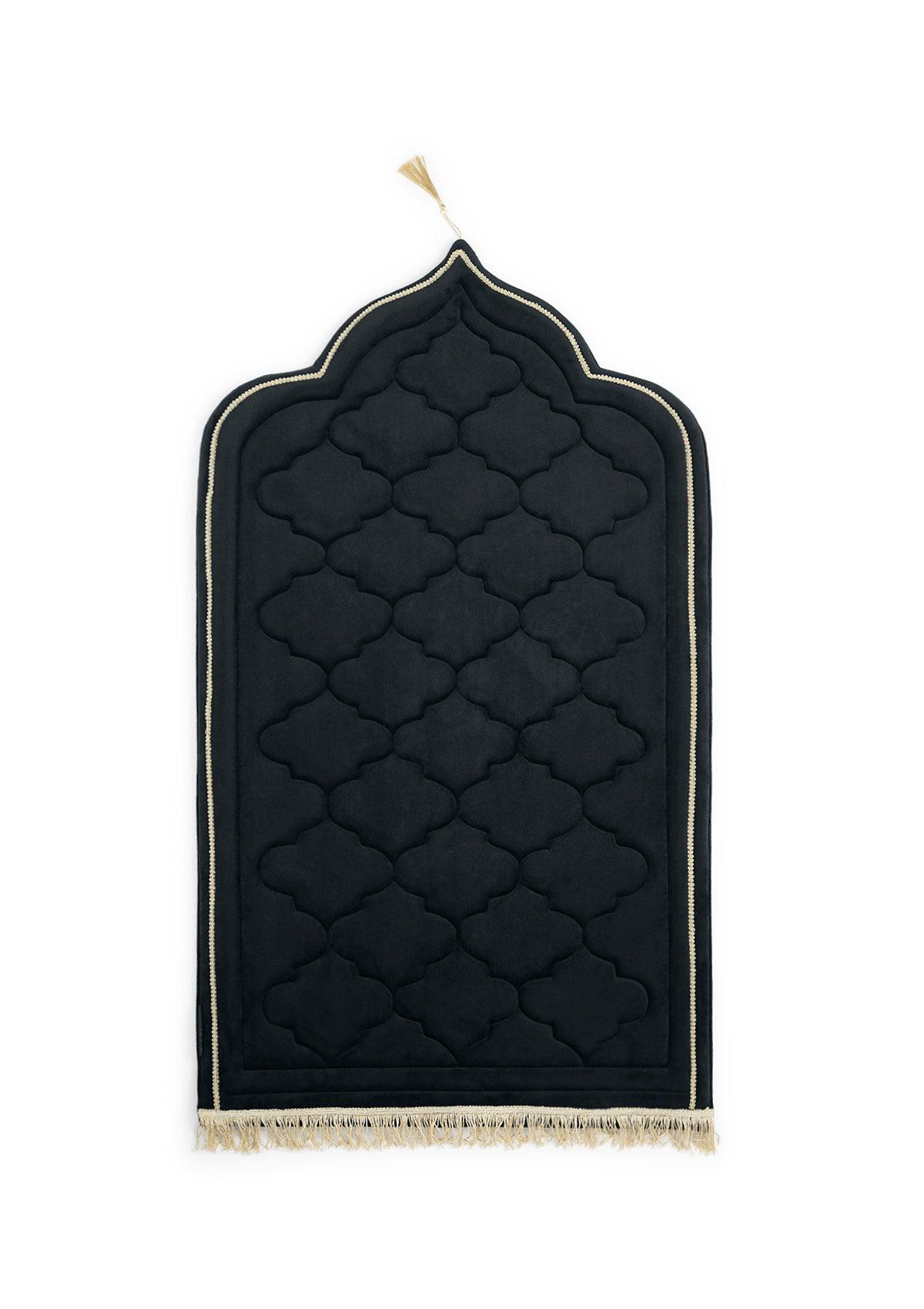 Velvet Foam prayer mat - Black Velvet - Hilalful