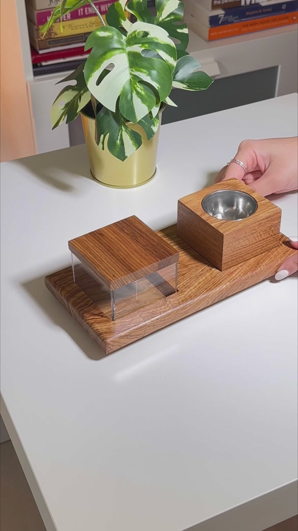 Wooden Incense Burner Tray Set